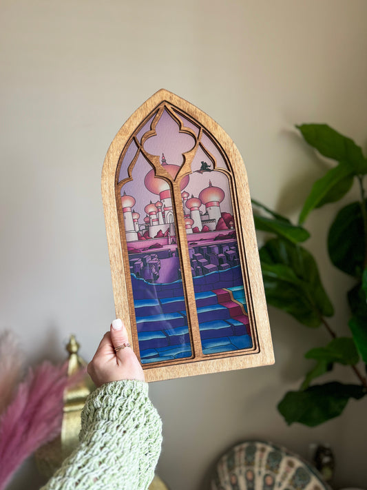 New World - Cathedral Window Sign