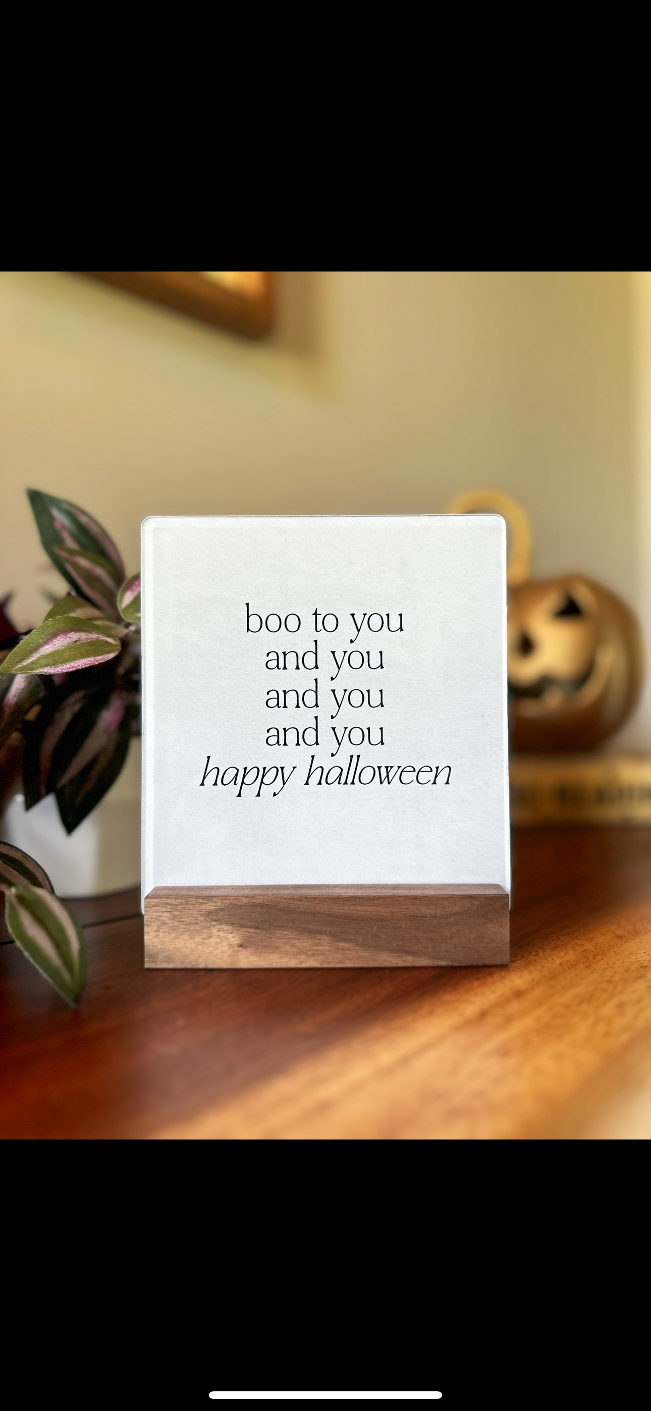 Boo to you and you Mini Tabletop Sign