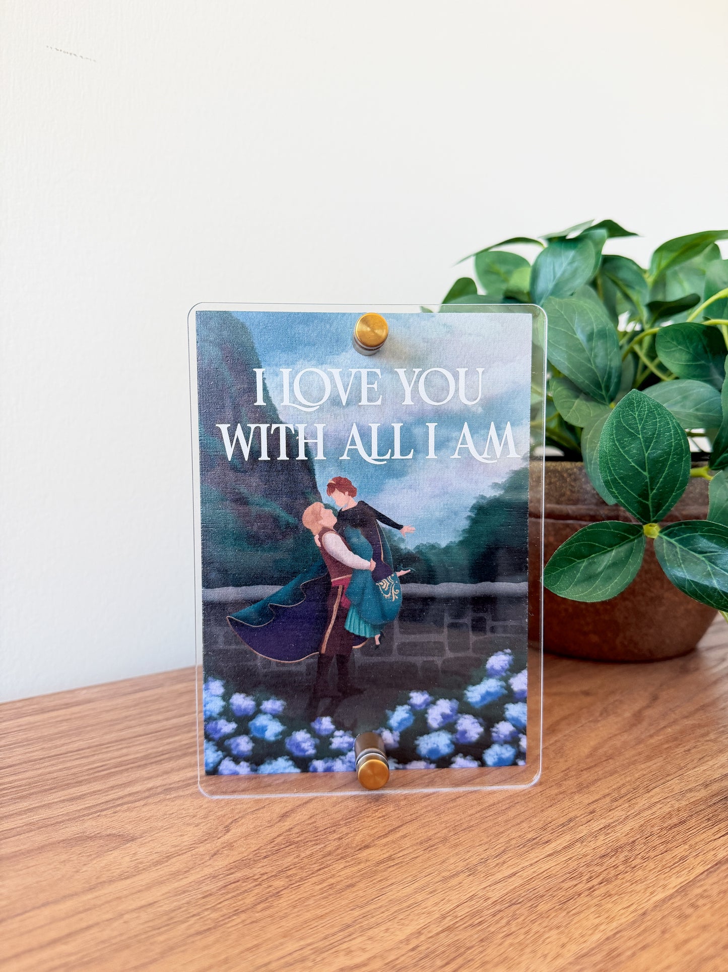 With All I Am Mini Block Sign