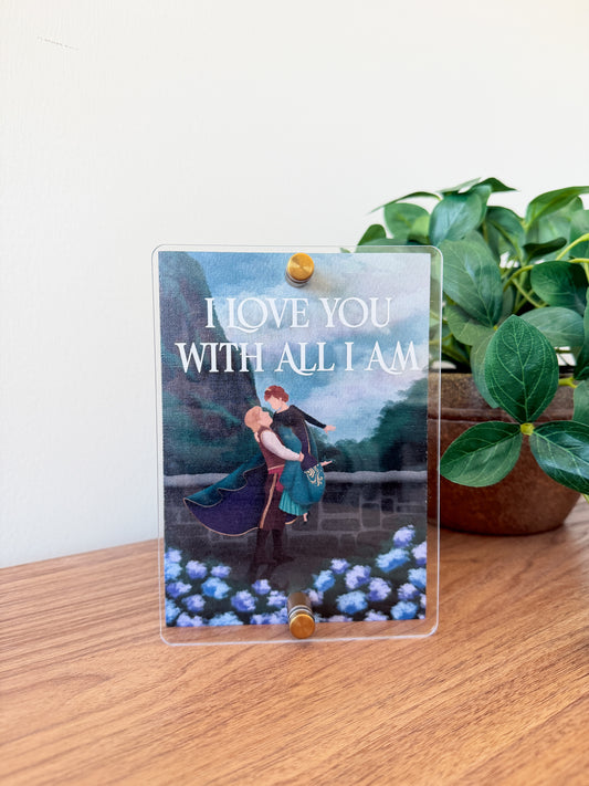 With All I Am Mini Block Sign
