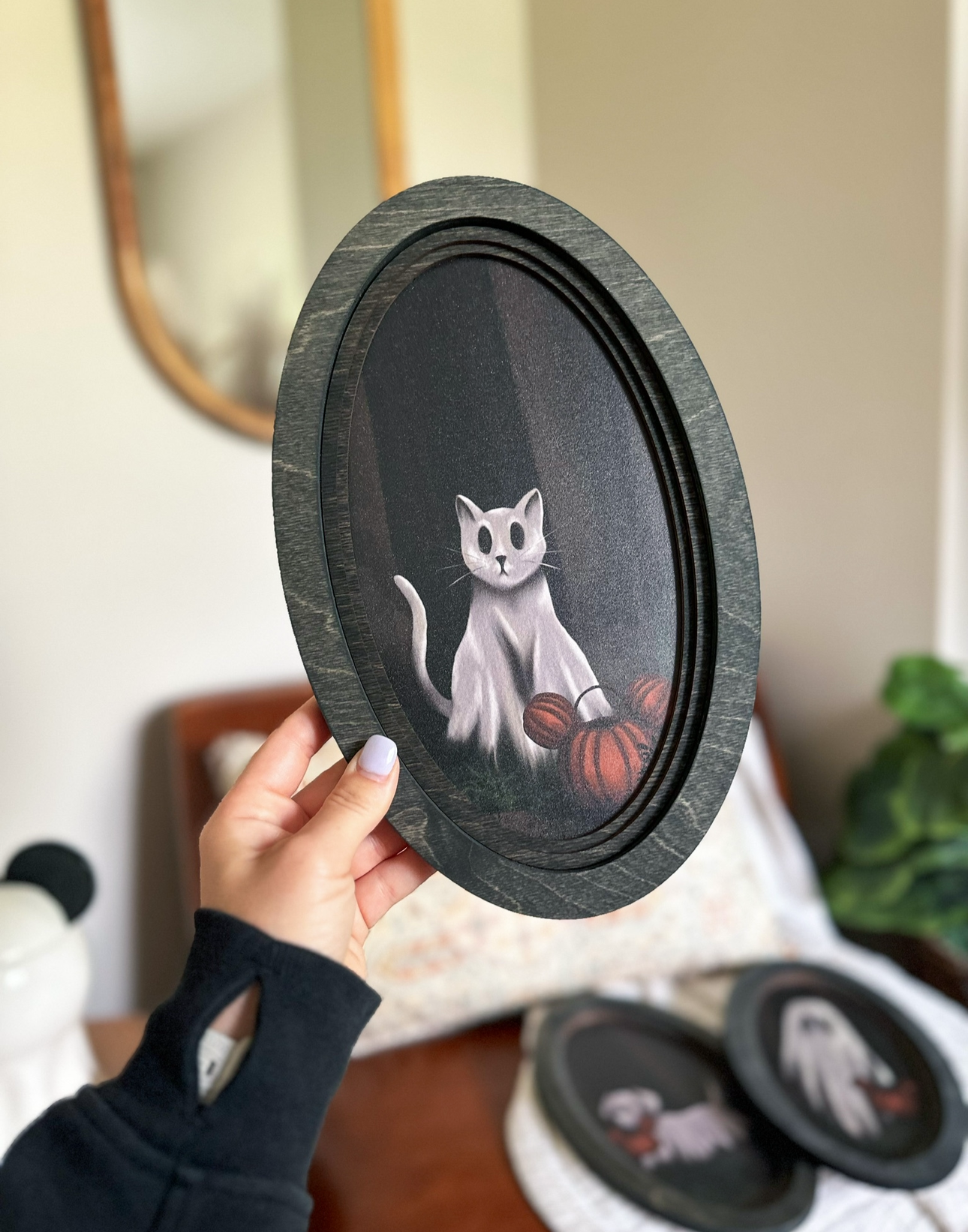 Vintage Ghost Kitty Sign