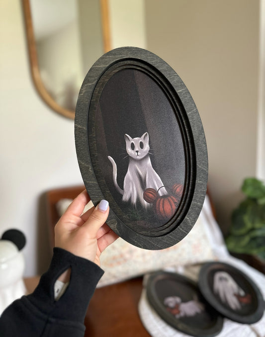 Vintage Ghost Kitty Sign