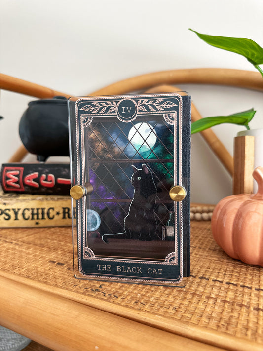 The Black Cat - Tarot Card Mini Sign