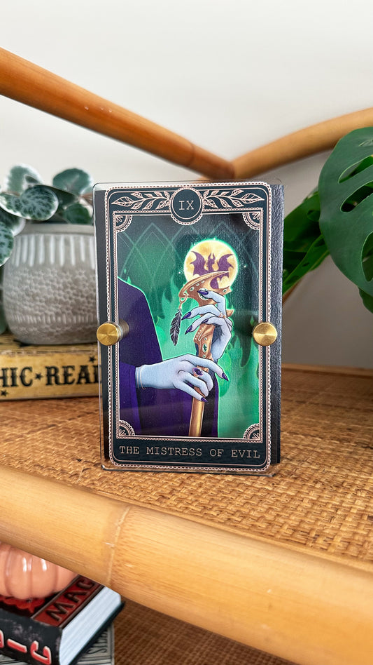 The Mistress of Evil - Tarot Card Mini Sign